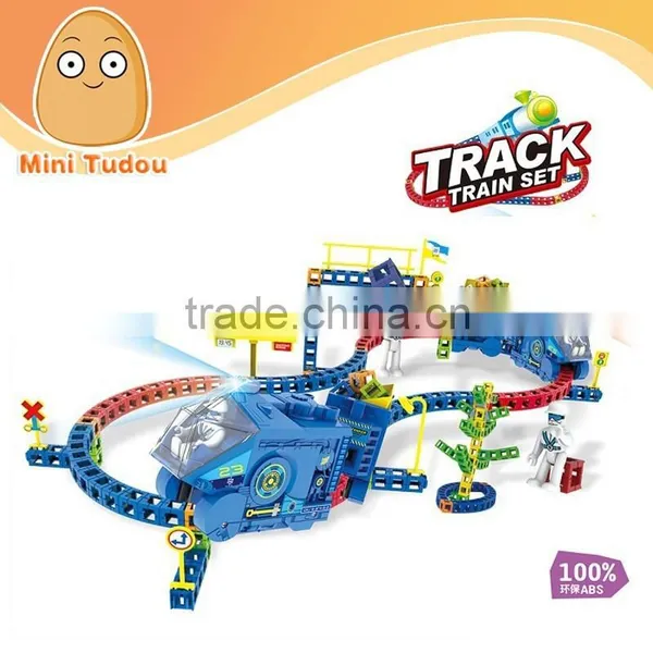 Track Train Set Block Education Toys for Children