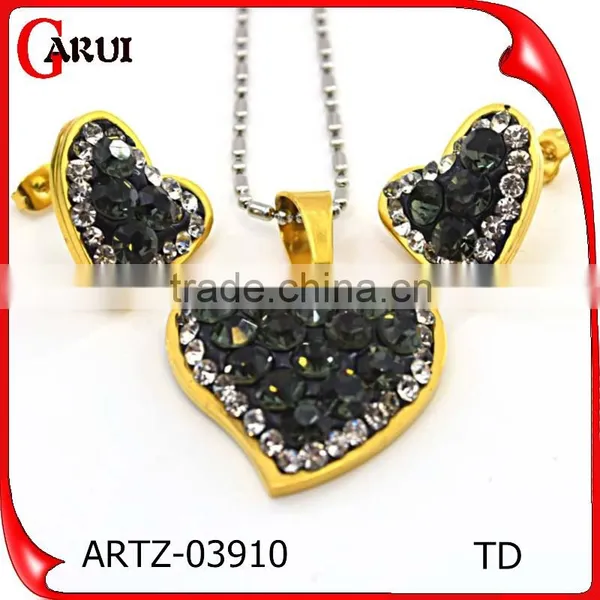 Brazilian Gold Jewelry Wholesale Gemstone Jewelry Colored Rhinestone Jewelry Set photo-4