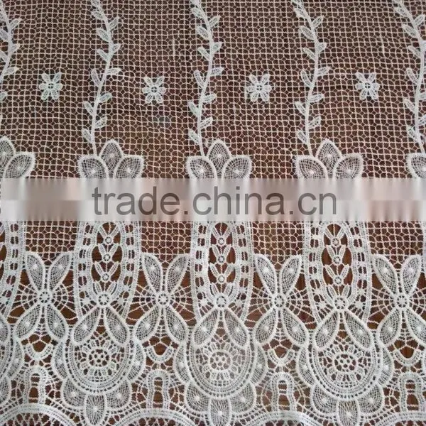 2016 Embroidery Fabric Polyester Full Lace Milk Silk Water Soluble Lace Fabric For Garment Accessory photo-2