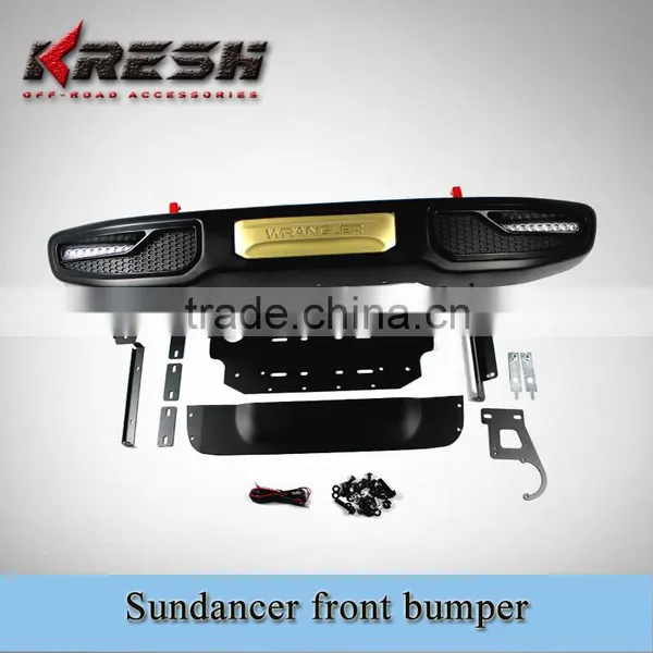 Front Guard, NEW Design 4x4 SUV KRESH-sundancer Wrangler Front Bumper Used for 2007-2015JK With Black Color and Steel Material Quality Choice photo-2