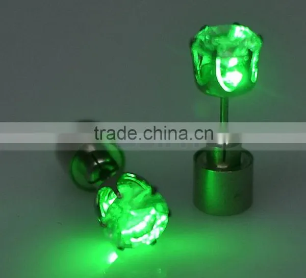 Multicolor Bright Stylish LED Earrings Glowing Diamond Crown Ear Drop Pendant Stud photo-5