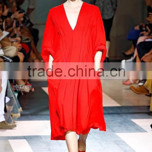 2017 Spring Hot Selling Women Dress Drapey Viscose Rayon 120D*40S Twill Fabric photo-6
