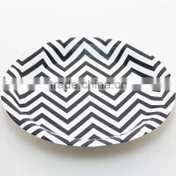Birthday Products Supplies 7 Inch Mix Pattern Round Paper Plates photo-3