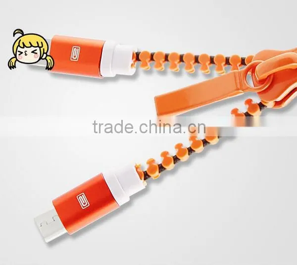 2 in 1 Zipper Usb Cable for Mobile Phone Fast Charging & Sync Data Cable photo-3