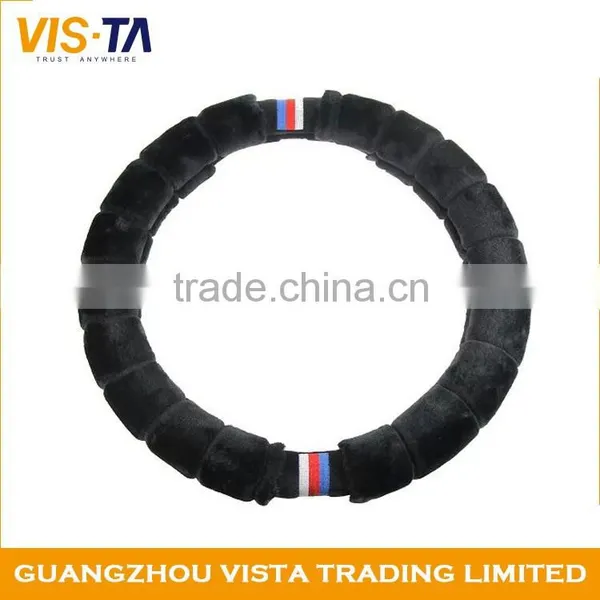 Good Selling Soft Cream Leather Desigher Steering Wheel Cover photo-2