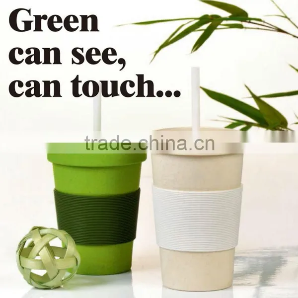 Original Bamboo Fiber Cup With Lid and Sleeve