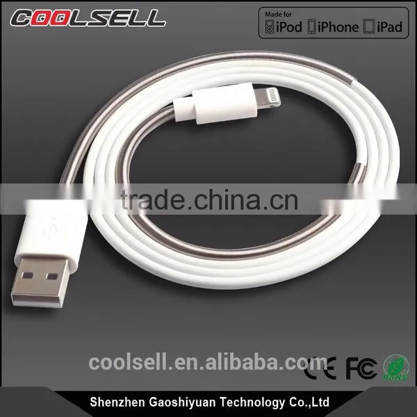 Spring MFi C48 USB Cable for IPhone6/6S, 8pin Connector Mfi Cable for Apple With Spring photo-3