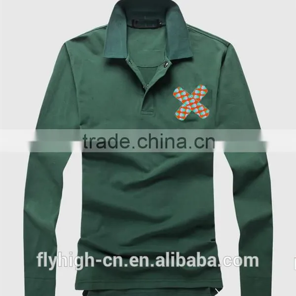 New Style Casual Long Sleeve Unisex Polo T Shirt photo-2