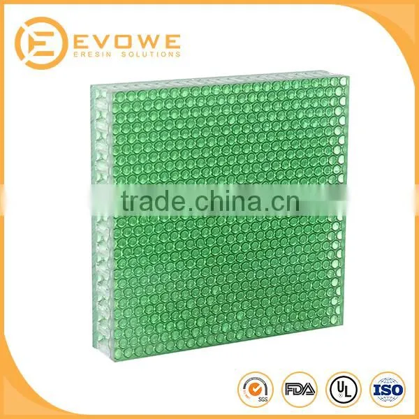 Eco-friendly Luxcore Translucent Synthetic Resin Tile Acrylic Honeycomb Panel photo-3