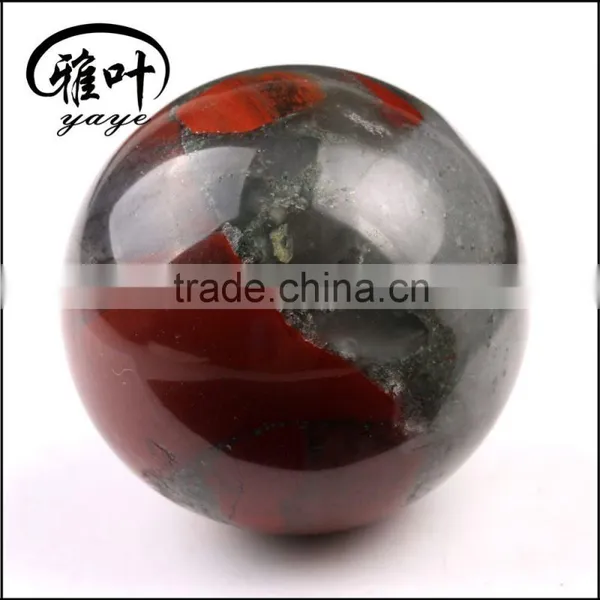 Natural African Blood Stone 50mm Round Sphere Ball photo-4