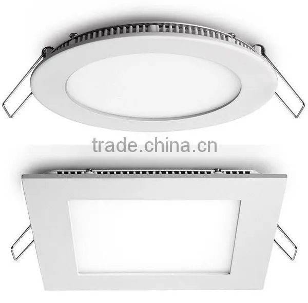 White Enclosure Flat LED Ceiling Panel Lamp Round 18W photo-2