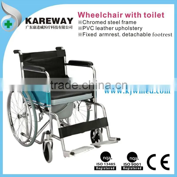 Steel Wheelchair With Toilet