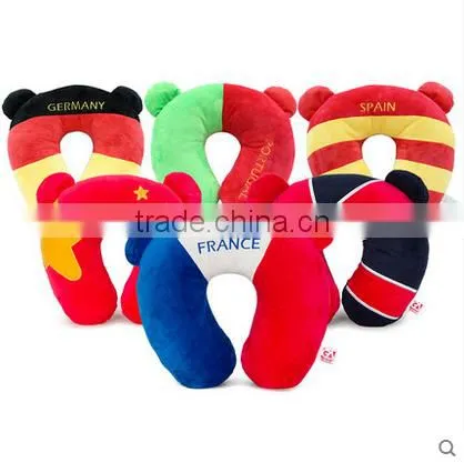 Soft Teddy Bear National Flag Series Neck Pillow