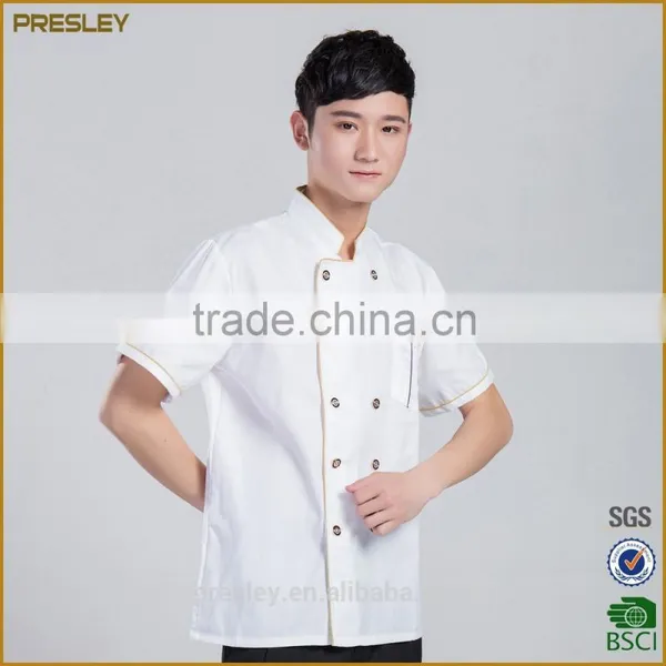 Presley Oem Hot Sell Latest Cheap Short Sleeve Stylish Chef Cook Uniform Man photo-2