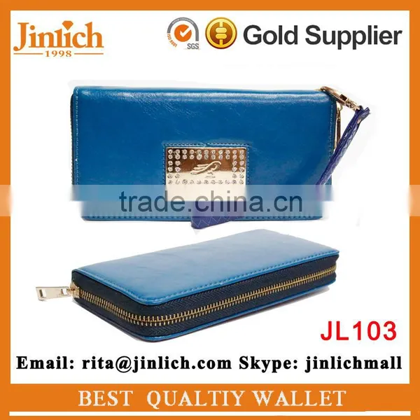 2016 Latest Cheap Fancy Trendy Long Zipper Round Clutch Women Wallet