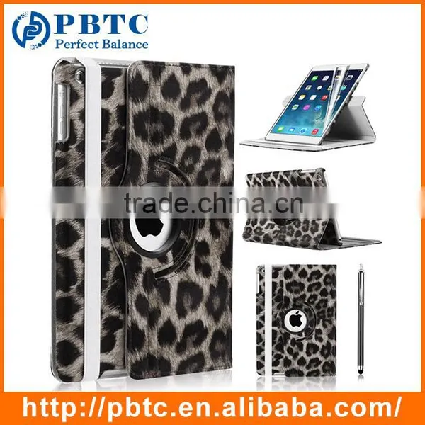 Fashion Style 360 Rotating Brown Leopard Print Tablet Leather Case photo-3