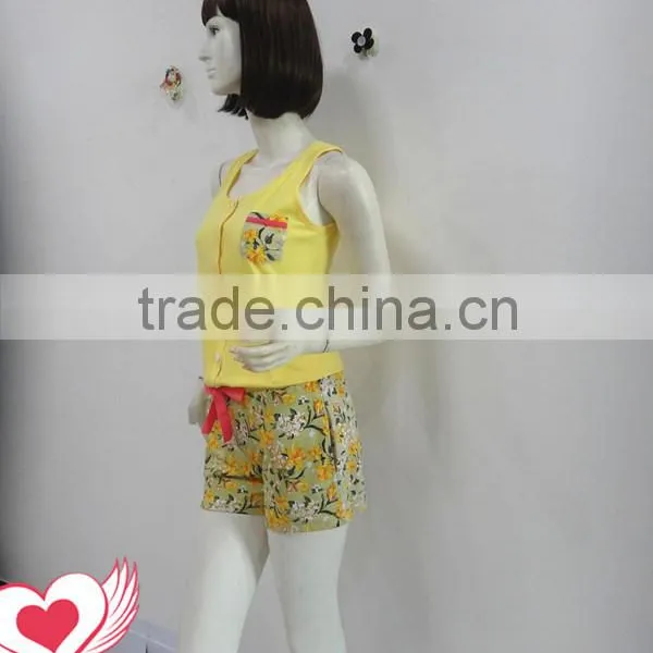 Pure and Fresh and Sweet Bowknot Sleeveless Pajamas Women photo-5