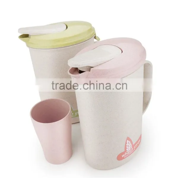 Wheat Straw Hot and Cold Water Jug Set photo-2