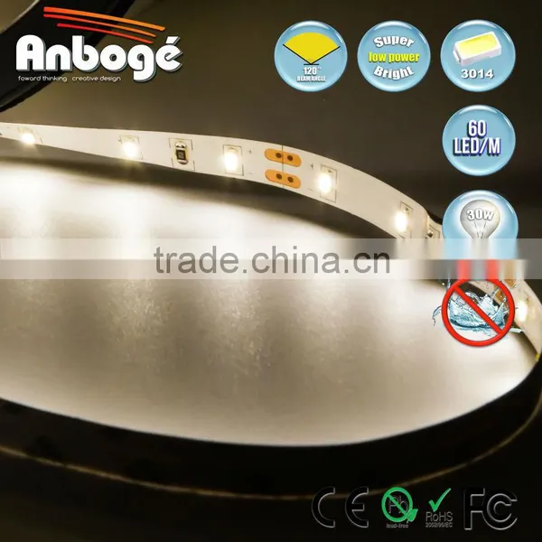 High Lumen 3014 SMD Led Flexible Strip Light, 24v Led Strip Lighting Super Bright Led Strip 3014