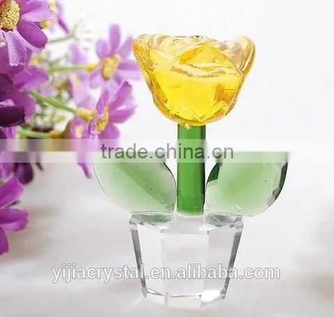 Factory Directly Sale Wedding Favor k9 Nature Crystal Rose Flower for the Wedding Gifts photo-6