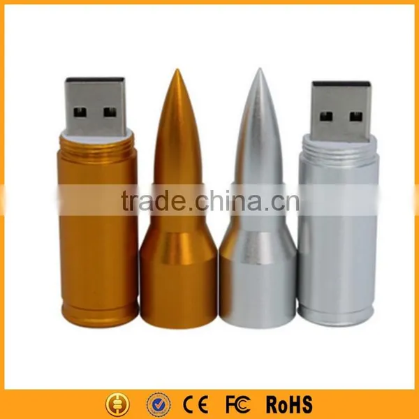 Wholesale Bulk Cheap Bullet Shape Metal USB Flash photo-2