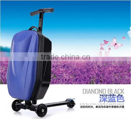 PC/EVA Luggage Abs Hard Scooter Luggage With 3 Wheels Quality Choice
