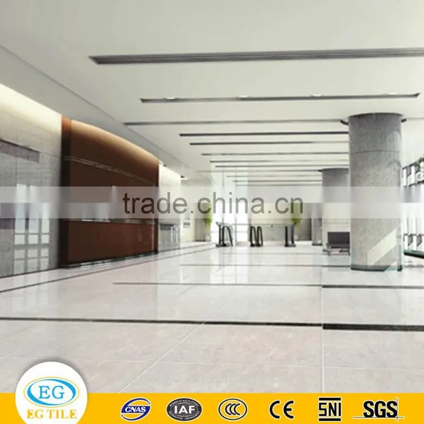 60x60 Light Grey Polished Vitrified Bathroom Tile Design Floor Porcelain Tile photo-3