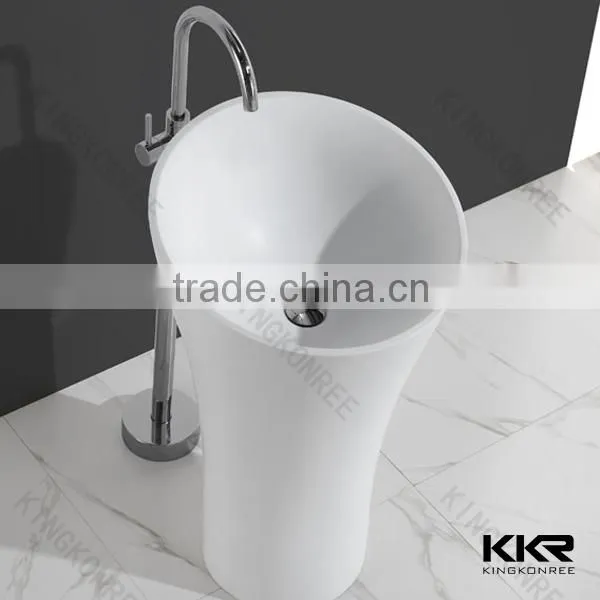 Solid Surface Double Sink Bathroom Vanity Unit photo-2