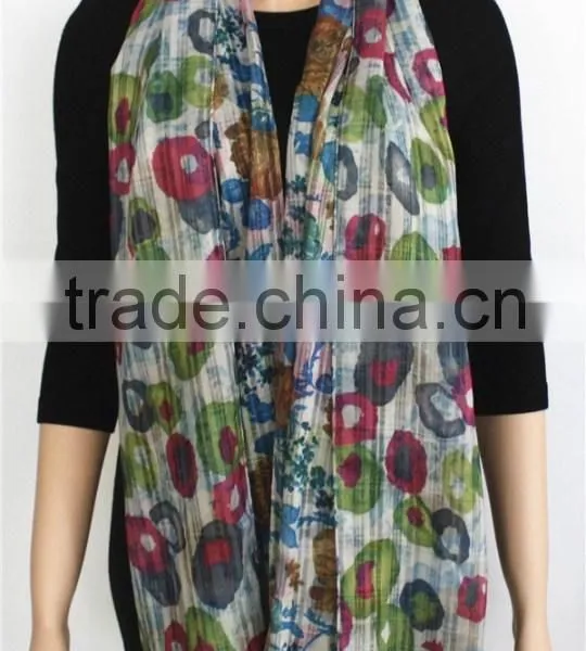 Double Face Printed Polyester Long Scarf photo-2