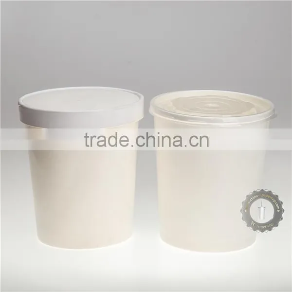32oz Disposable Soup Cup With Lid Spoon