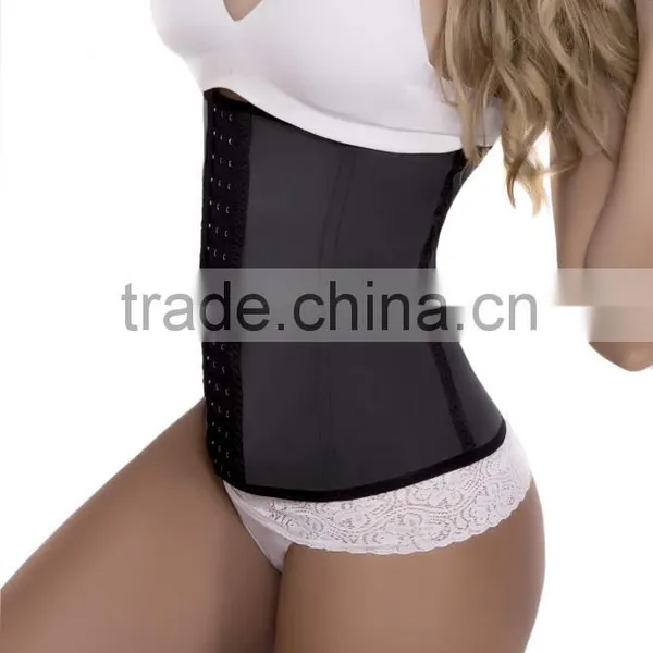Latex Underbust Corset Waist Trainer With 9 Steel Bone 3 Hook Top photo-5