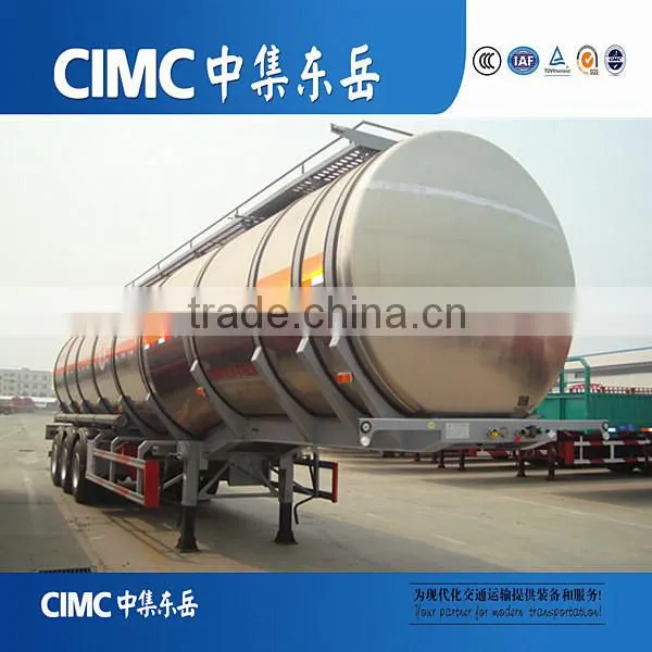 CIMC New Tri-axle 42000L Aluminum Alloy Oil Transport Fuel Tank Trailer photo-5