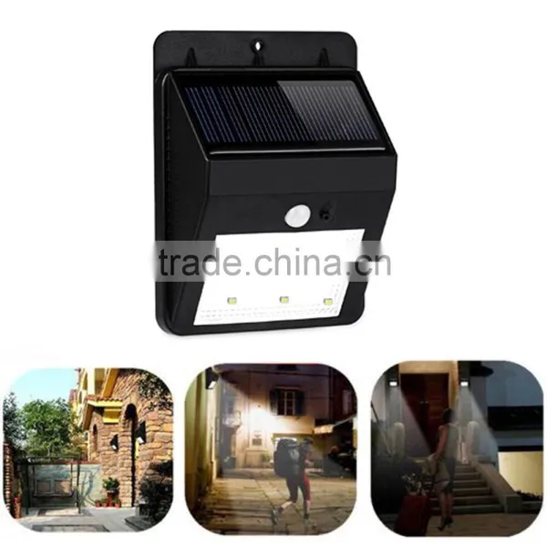 Singapore, 6LED,0.5W,60Lm,Solar LED Wall Fitting Integrated With Photocell and Motion Sensor,IP64,Sensor Solar LED Wall Fitting
