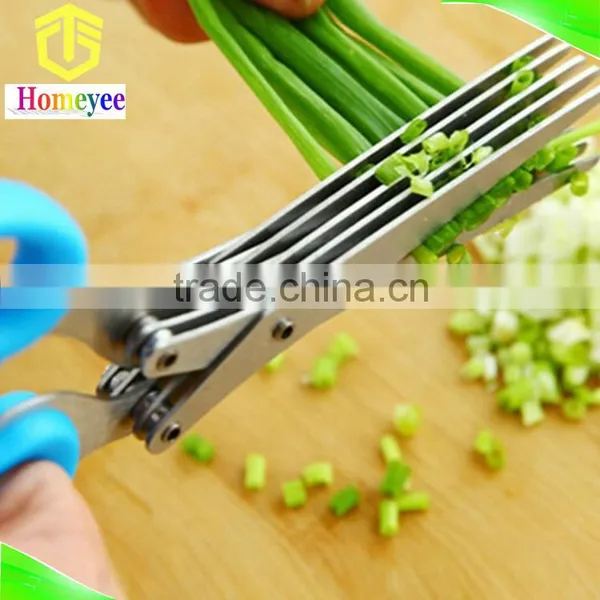 Stainless Steel Multi Blade Shears 5 Blades Herb Scissors photo-6