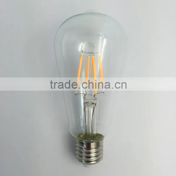 New Mould Led Bulb ST64 Clear Glass E27 Led Light 4W photo-2