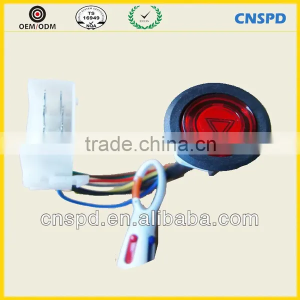 12v Round Red Warning Bus Switch With 8 Terminals