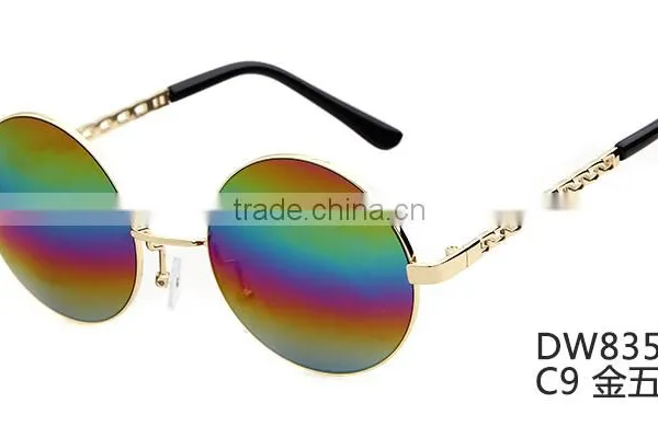 YWGX FDA CE UV400 Certification Restoring Ancient Ways Round Frame and Lens Sunglasses photo-5
