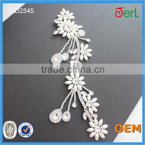 Hot Sale Unique Design Rhinestone Crystal Lace Trimming for Garment Decoration photo-3