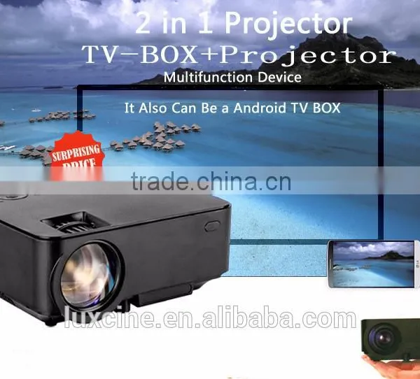 New Arrival! PTP200C 2 in 1 LED Projector + TV BOX 2000 Lumens in Android WIFI Bluetooth Smart Beamer photo-4