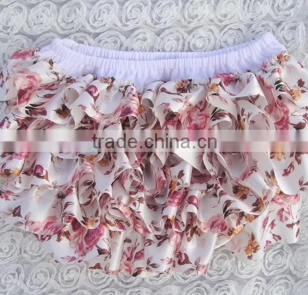 Boutique Newborn Toddlers Underwear Baby Lace Bloomer Satin Ruffle Pants Diaper Cover With Bow photo-4