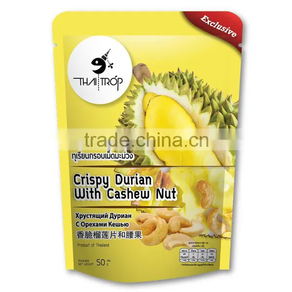 ThaiiTrop - Thai Snack Crispy Thai Durian with Cashew Nuts Processed Fruit 50g