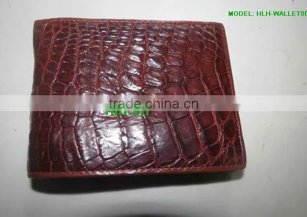 Brown Crocodile Leather Wallet