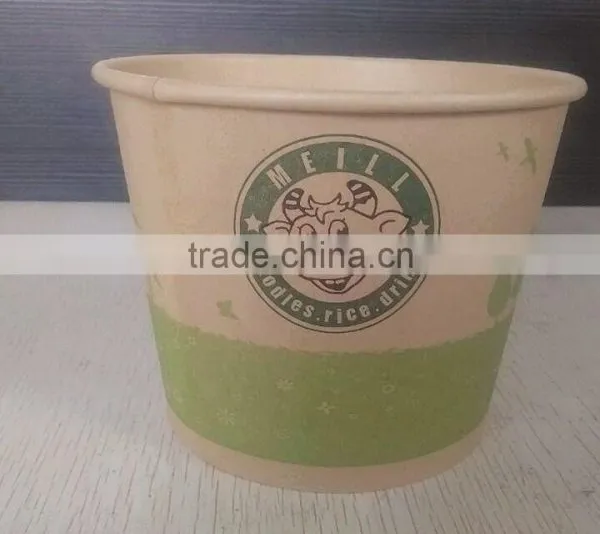 Natural Color Print Logo Disposable Paper Bowl photo-3