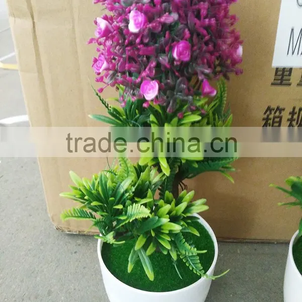 Hot Sale Artifical Bonsai for Colorful Flower With Nylon Cloth and Plastic Material photo-3