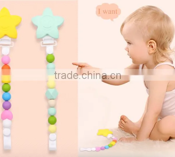 BPA Free Cute Baby Silicone Pacifier Clips photo-4