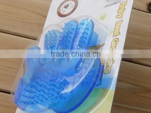 PVC Material Five Finger Soft Brush Comb for Pet Bathing photo-3