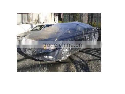 Customized Transparent Car Cover -----HDPE Plastic Car Cover photo-2