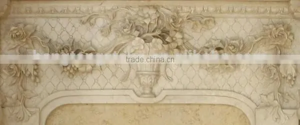French Style Marble Fireplace Mantel With Lady Statue photo-2