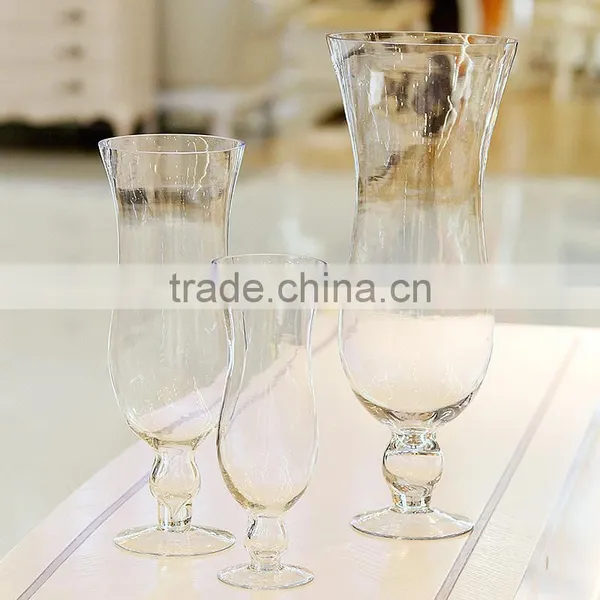 Home Indoor Decor Flower Glass Vase With Short Stem photo-3