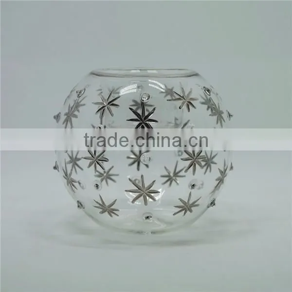 Mercury Round Glass Tealight Candle Holder Made in China photo-2